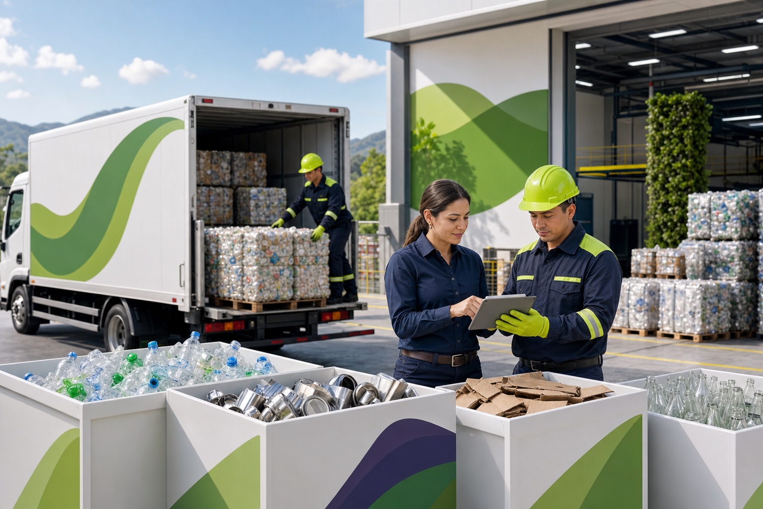 Clasificación y recolección de materiales aprovechables en una operación empresarial