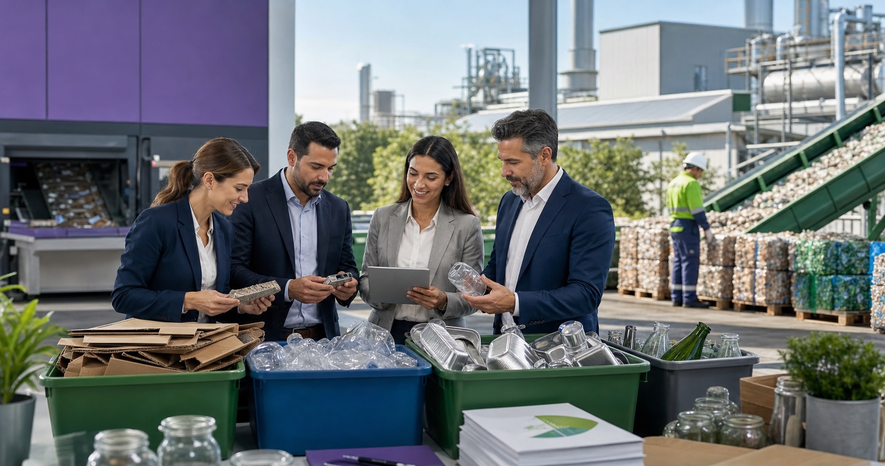Materiales aprovechables convertidos en valor para una empresa