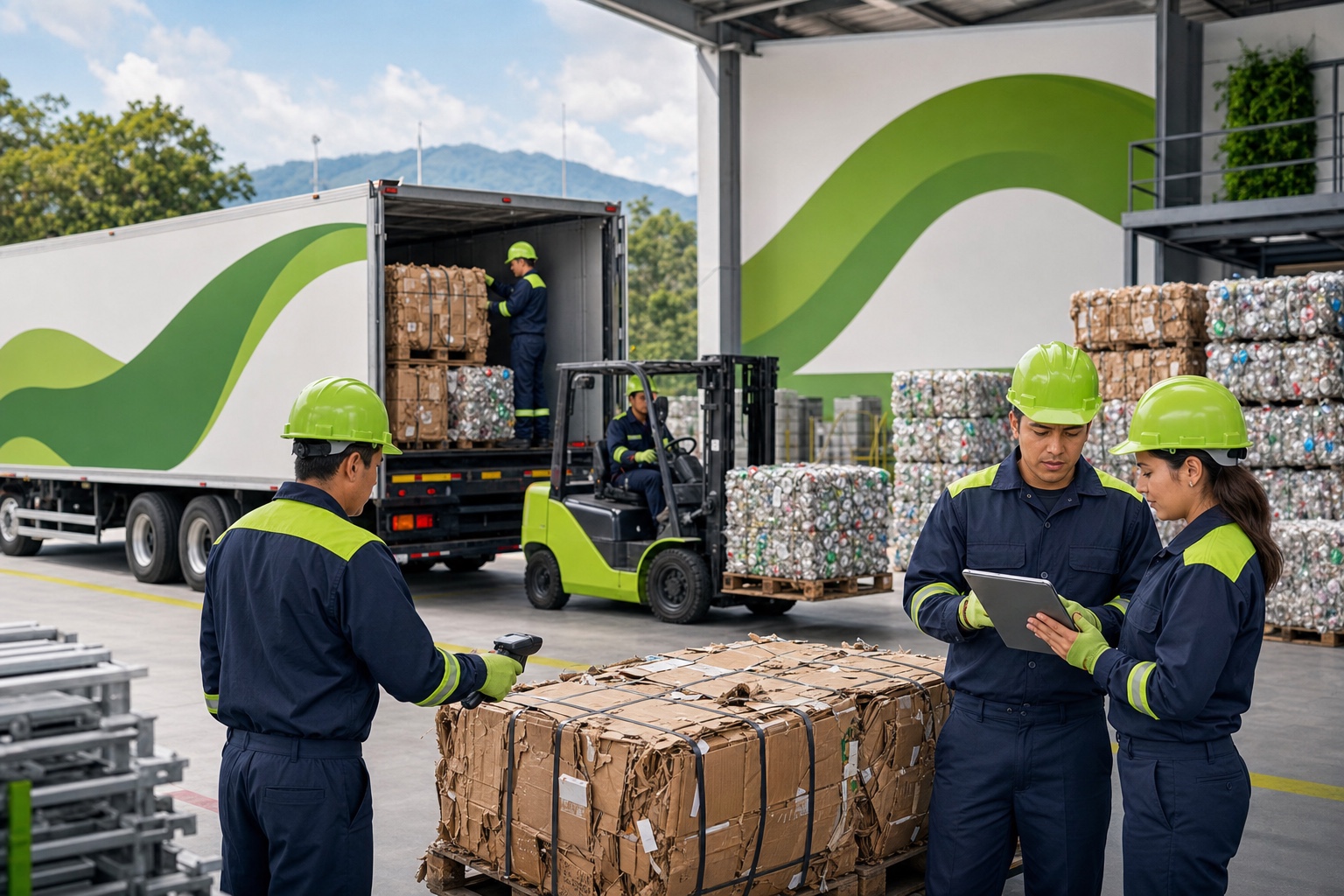 Operación logística de materiales aprovechables con seguimiento de datos